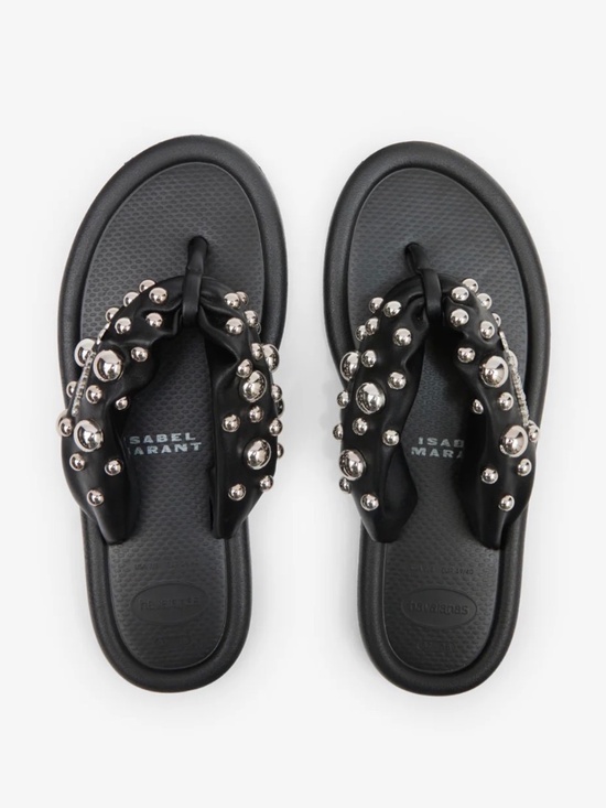 Isabel Marant Shoes - ISABEL MARANT x HAVIANA STUDDED BLACK SANDAL
